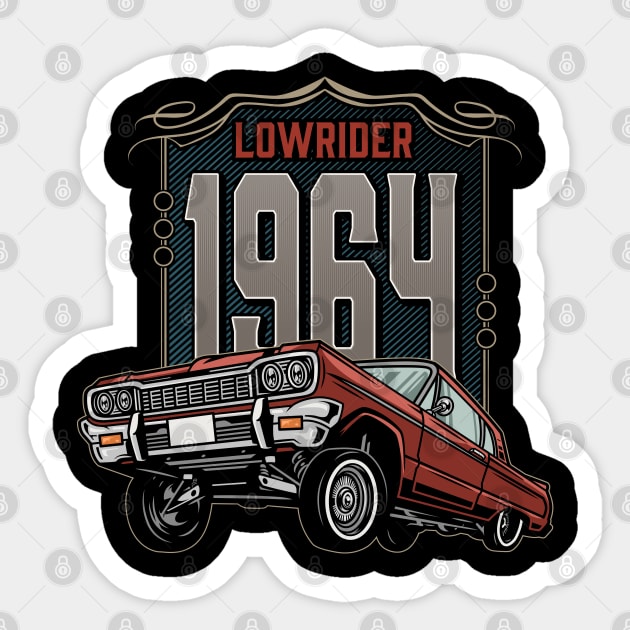 Lowrider 1964 Sticker by Timeless Chaos